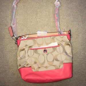 Coral COACH purse